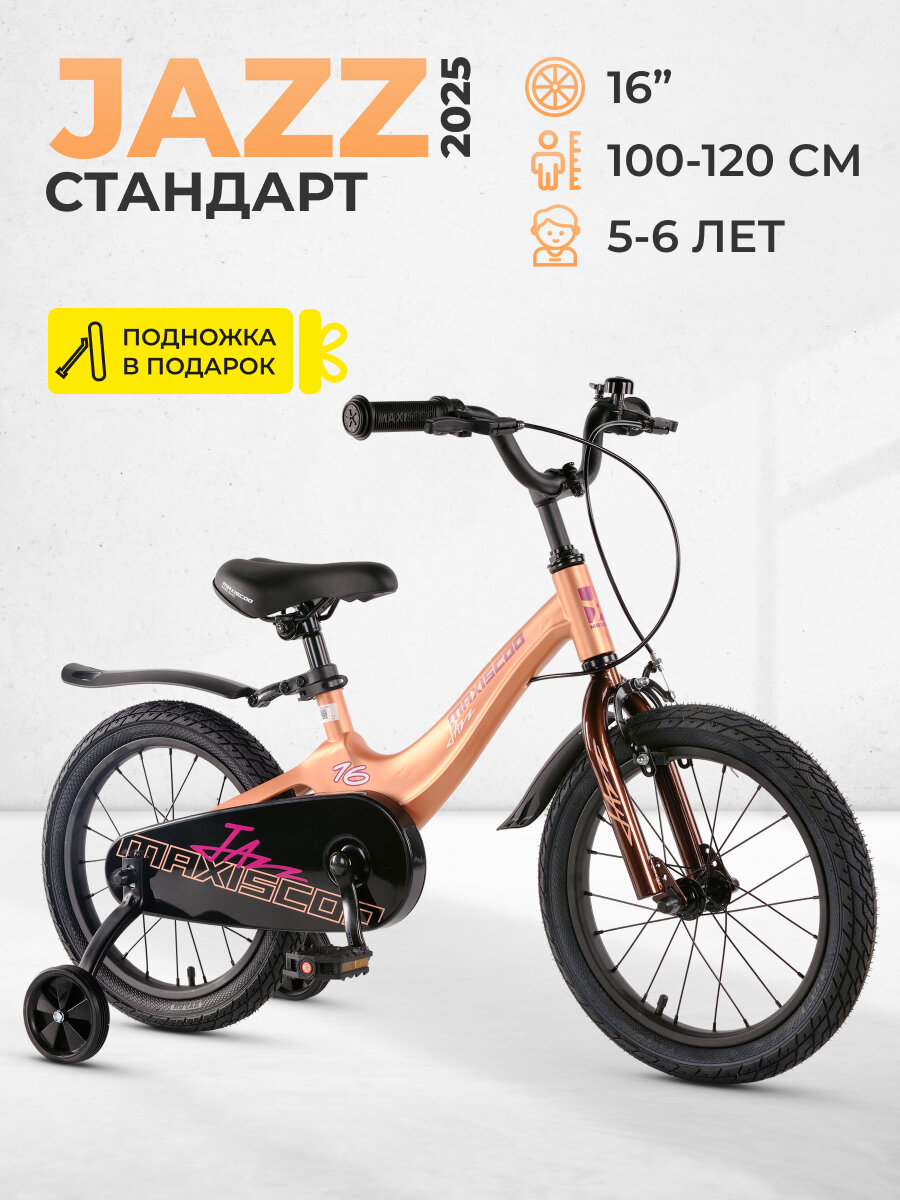 Велосипед двухколесный детский Maxiscoo JAZZ Стандарт 16" (2025) MSC-J1641