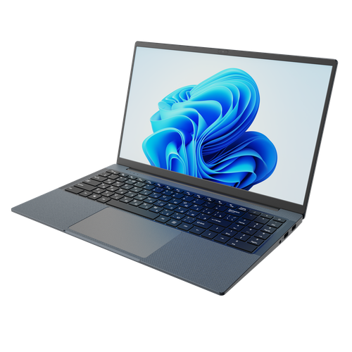 Ноутбук для работы и учебы 15,6", карбоновый корпус, Intel N150, DDR4 16 Гб, SSD 512 Гб, Windows 11 Pro