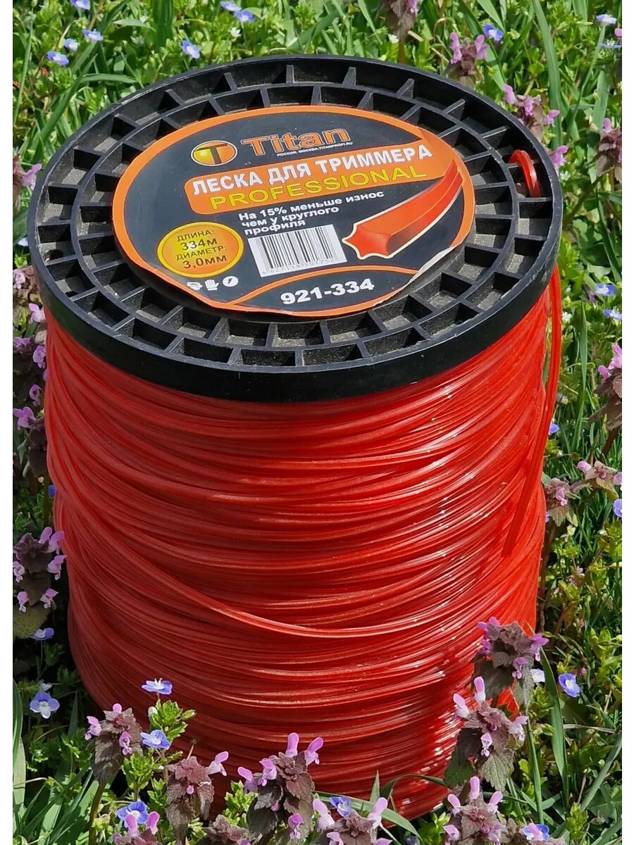 Леска для триммеров Titan, длина 334 м, диаметр 3 мм, сечение звезда