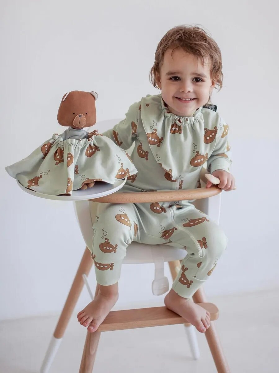 Слюнявчики Слюнявчики Mjolk Mini, для кормления, двусторонние, хлопок 100%, 2 шт
