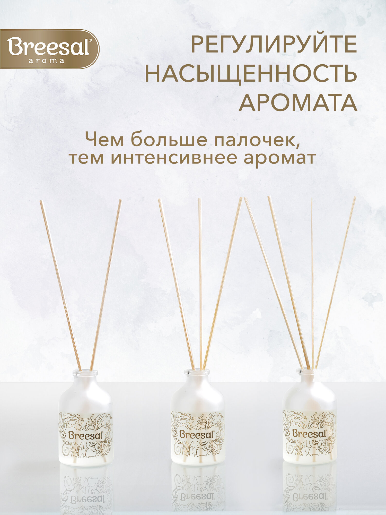 Диффузор для дома с палочками Breesal Aromа Sphere Пленительный мираж 40 мл 2 шт — фото 1