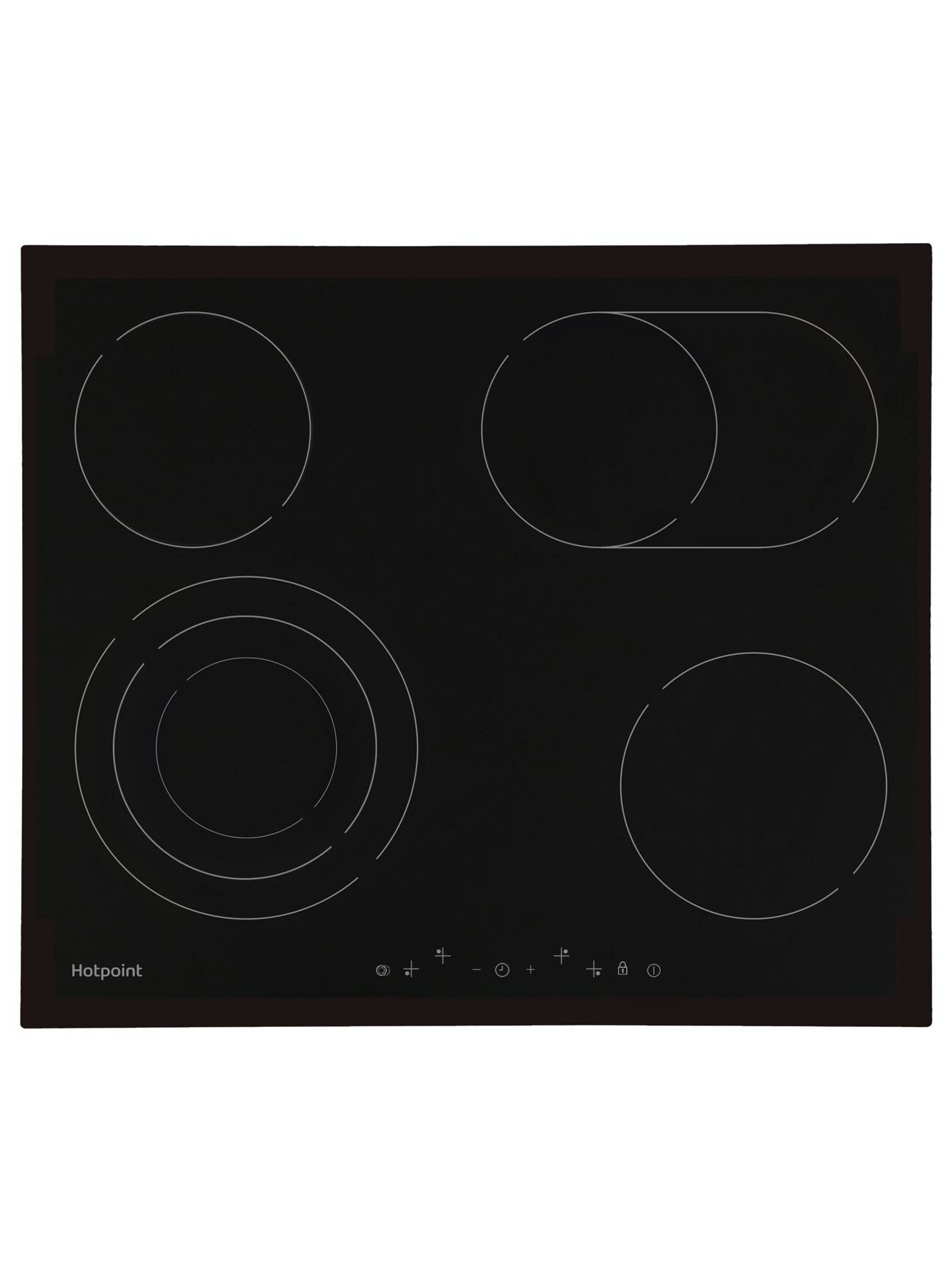 Электрическая варочная поверхность Hotpoint HR 6T6 B S, 60 см, черный — фото 1