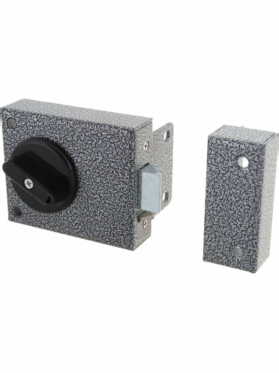 Замок накладной аллюр ЗН2А, цилиндровый, 5 ключей, поворотная ручка — фото 1