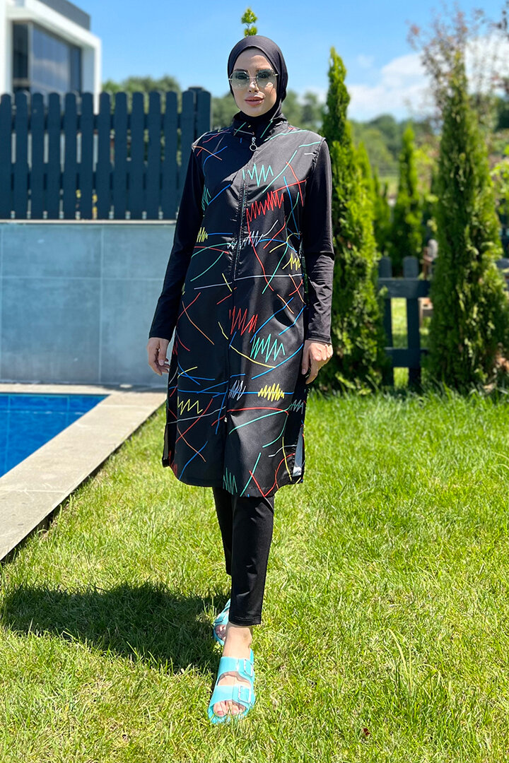 Купальник REMSA Закрытый купальник с шапочкой, размер XL, черный — фото 1