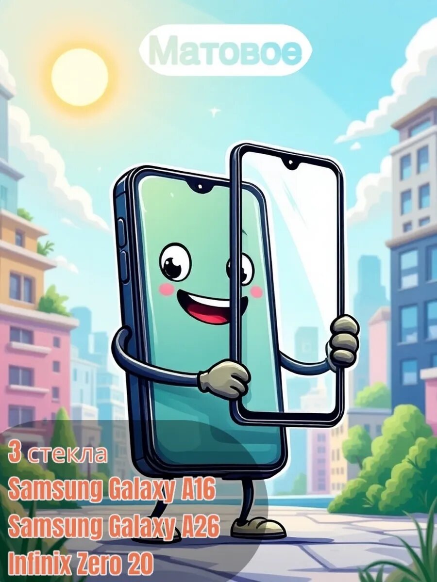 Стекло Матовое 3шт для Samsung A16 5G