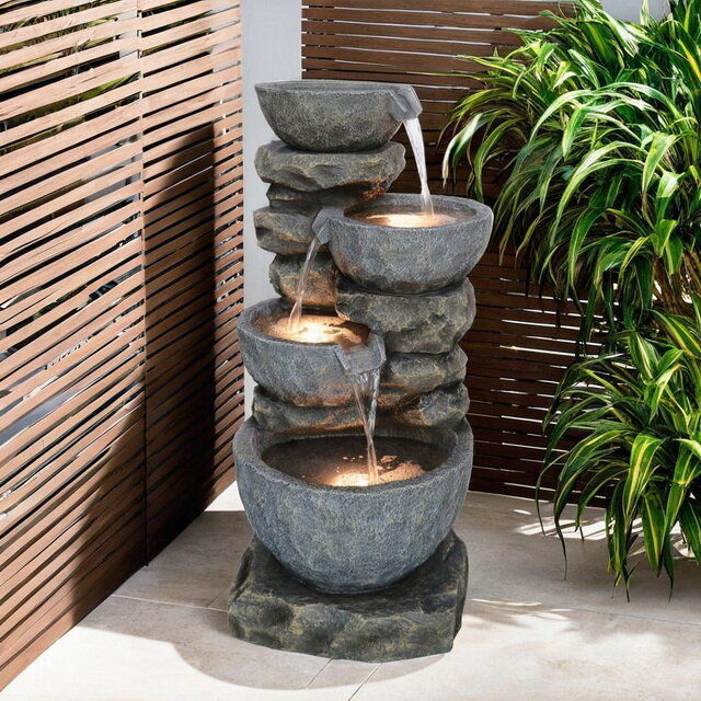 Садовый фонтан Марле-Руа 82 см с LED подсветкой Winter Deco 4080305