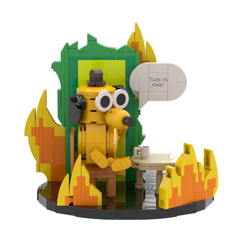 Gobricks MOC Это Хорошо Собака Конструктор, Желтый, Унисекс — фото 1