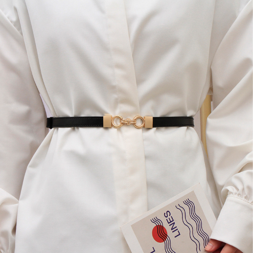 Ремень  для женщин, размер 102, черный/черный никель — фото 1