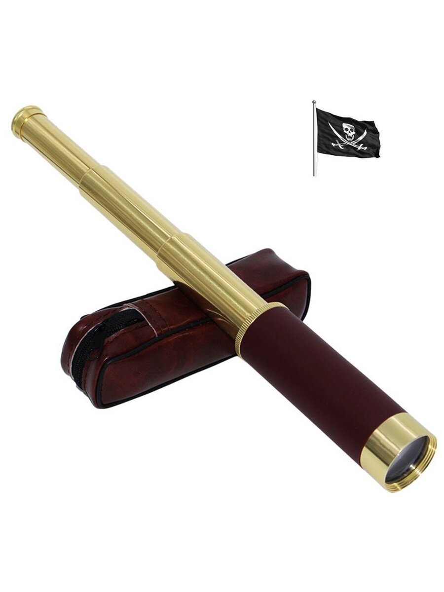 Великолепный латунный телескоп для охоты/спорта латунный монокуляр 25x30 морской винтажный складной телескоп из латуни и искусственной кожи