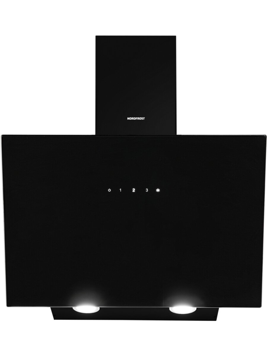 Вытяжка NORDFROST HM 6080 B, сенсорное управление, производительность 750 м3/ч, алюминиевый фильтр, цвет «чёрное стекло» — фото 1