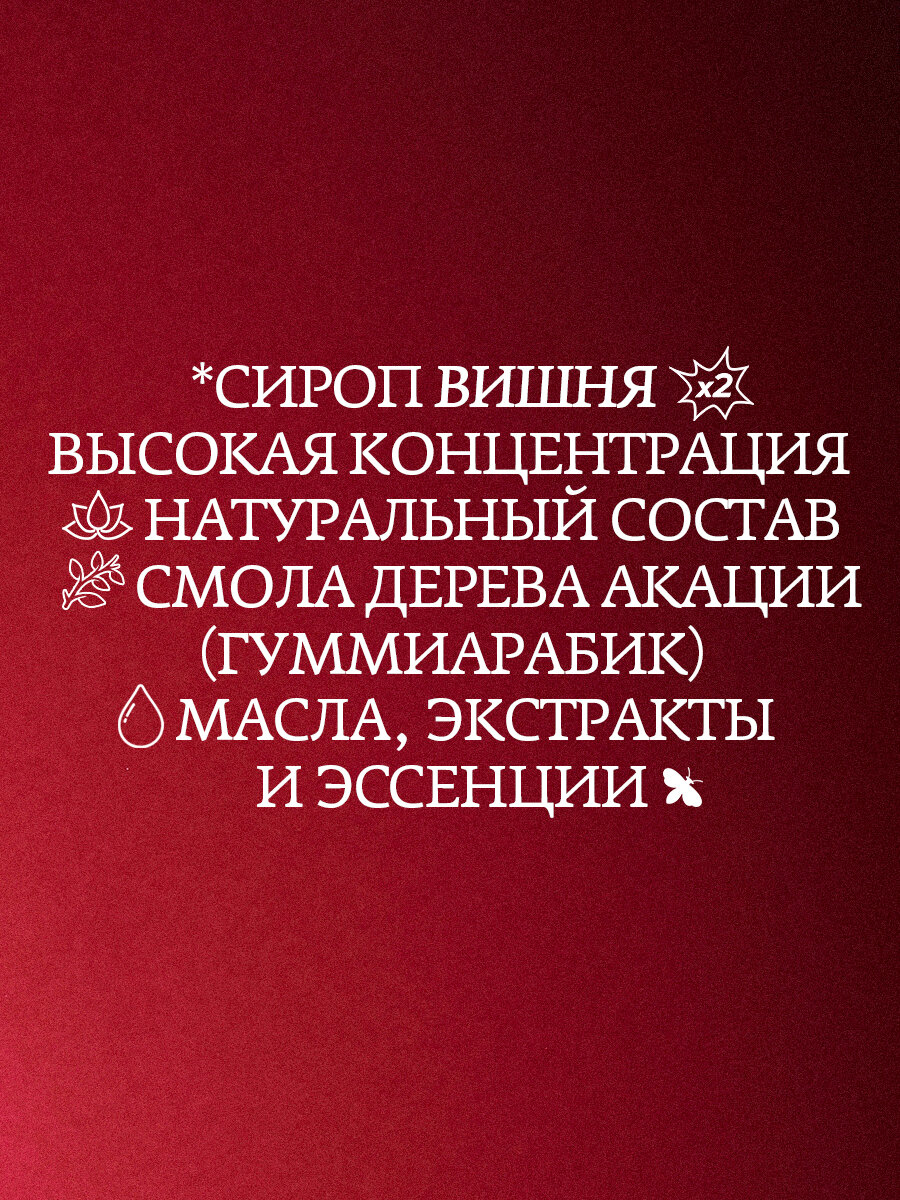 Сироп для кофе, коктейлей, десертов и выпечки Herbarista, Вишня с виноградной косточкой Cherry lady, 700 мл — фото 1