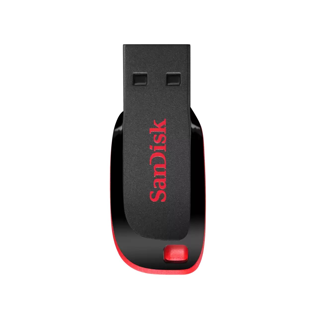 Флеш-накопитель SanDisk "Cruzer Blade", 64 GB, черный/красный, microUSB — фото 1