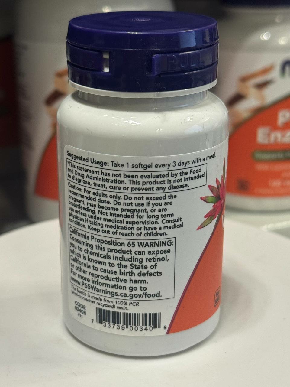 Изображение NOW Vitamin A 10 000 IU, Витамин A (форма ретинилпальмитата и концентрата рыбьего жира) – 10,000 мг, 100 гелевых капсул