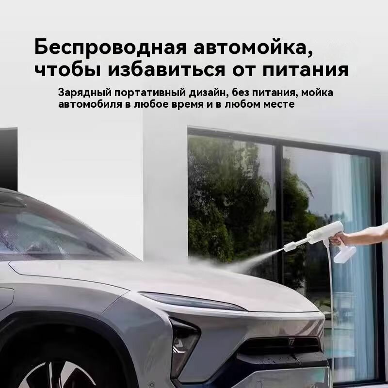 Xiaomi Mi Wireless Car Wash Machine в действии — мойка автомобильного колеса