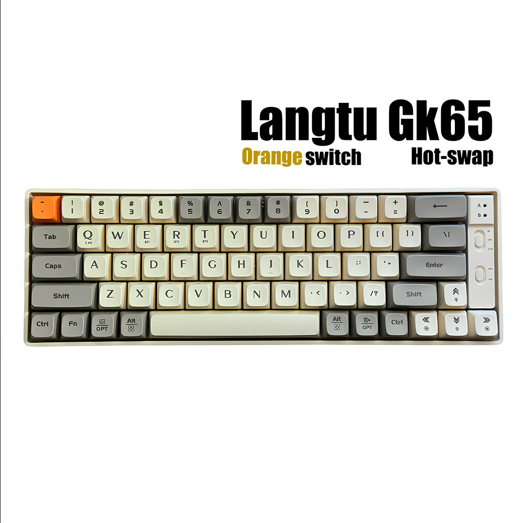 Игровая Беспроводная Механическая Клавиатура Langtu GK65 | Orange Switch | RGB