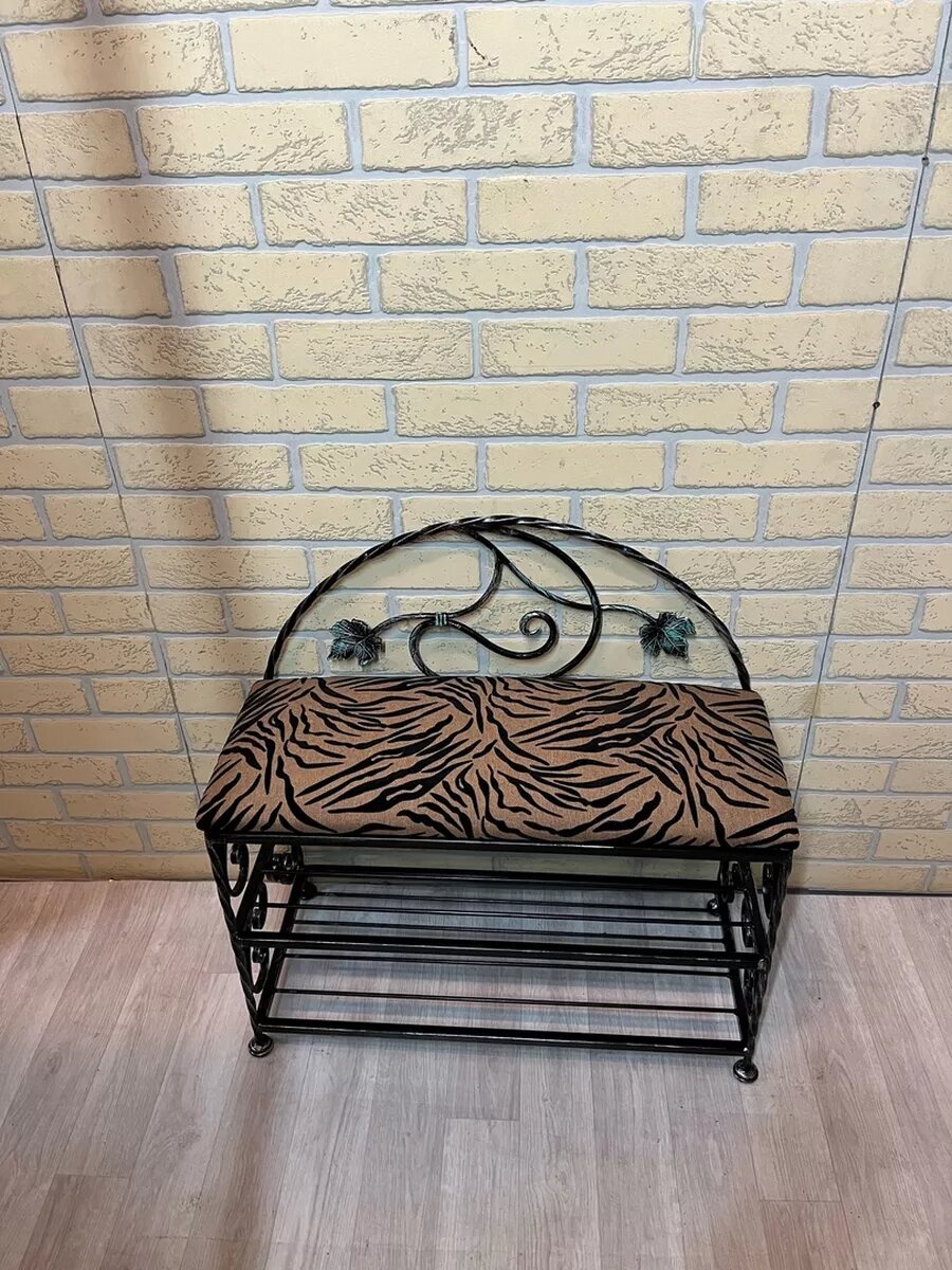 Кованая банкетка №18, Студия кованой мебели Нива, цвет тигровый — фото 1