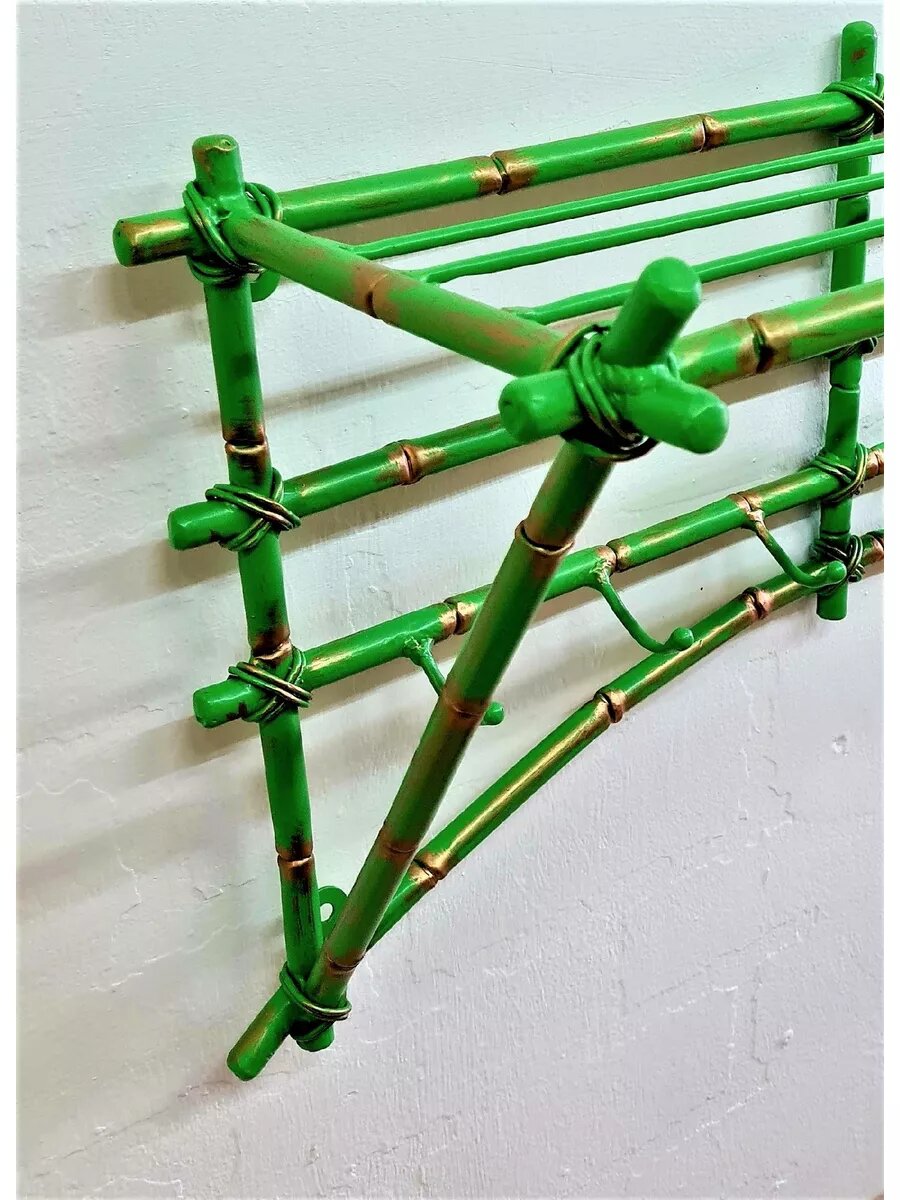 Вешалка настенная, кованая, Студия кованой мебели Нива, цвет зеленый — фото 1