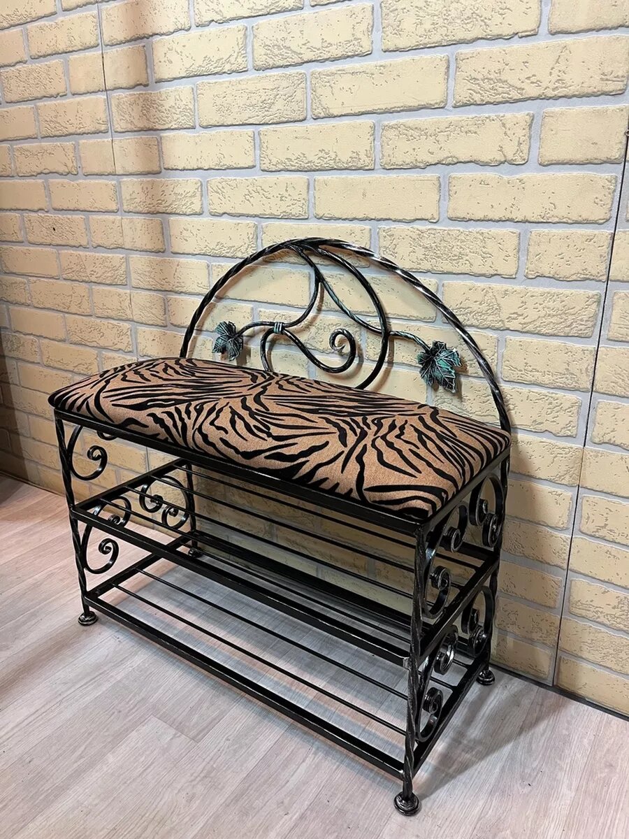 Кованая банкетка №18, Студия кованой мебели Нива, цвет тигровый — фото 1