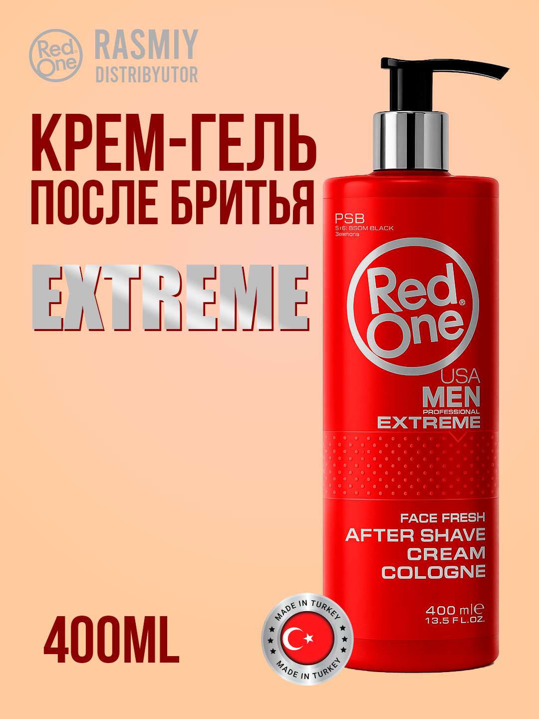 RedOne Face Fresh After Shave Cream Cologne EXTREME, крем-колонь после бритья, 400 мл.