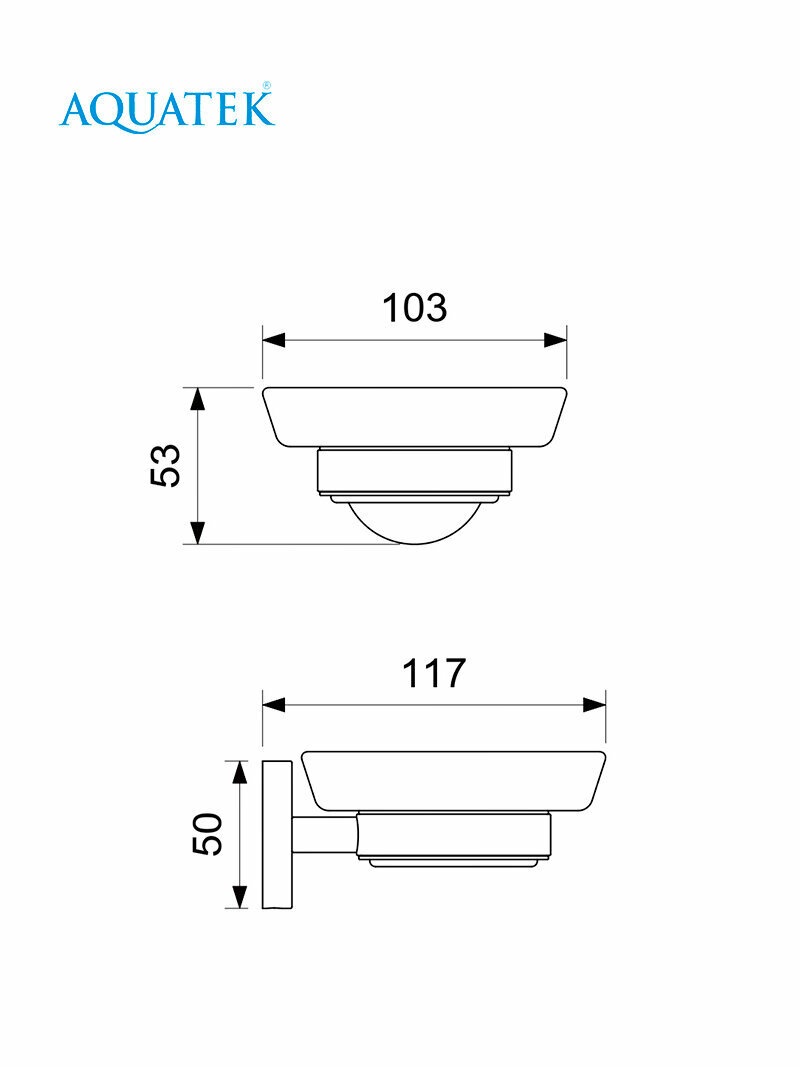 Мыльница Aquatek Бетта оружейная сталь - фото №7