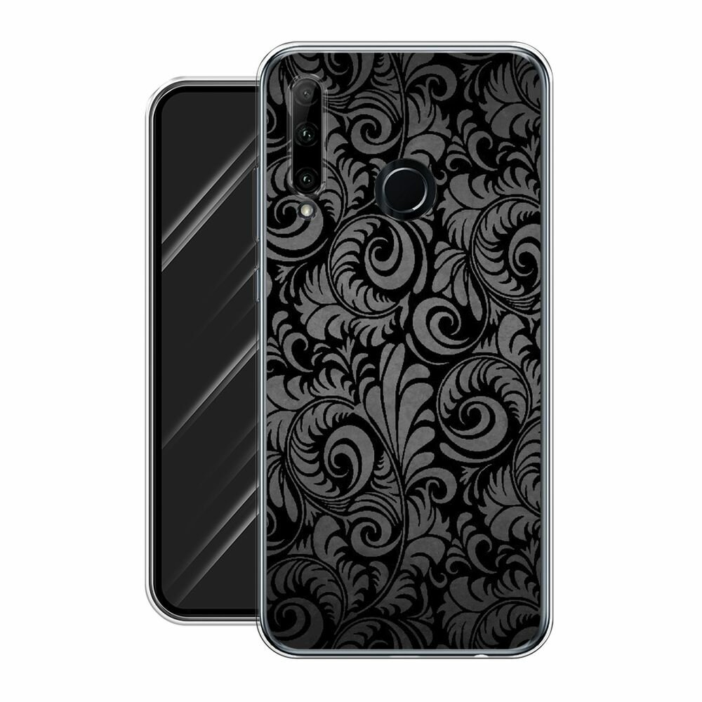 Чехол на Honor 10i/20 Lite 2019/20e/Huawei P Smart Plus 2019 / Хонор 10i с принтом "Чёрный узор" — фото 1
