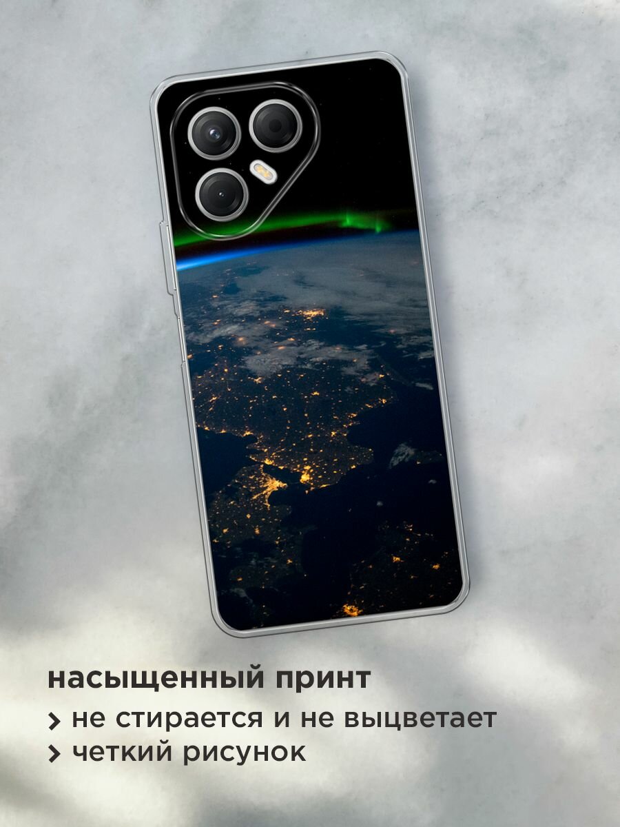 Чехол на Tecno Pova 7 5G / Текно Пова 7 5G с принтом "Земля из космоса" — фото 1