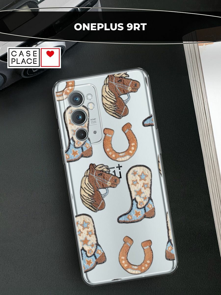 Чехол на OnePlus 9RT / ВанПлас 9RT с принтом "Конь, подкова и сапог"