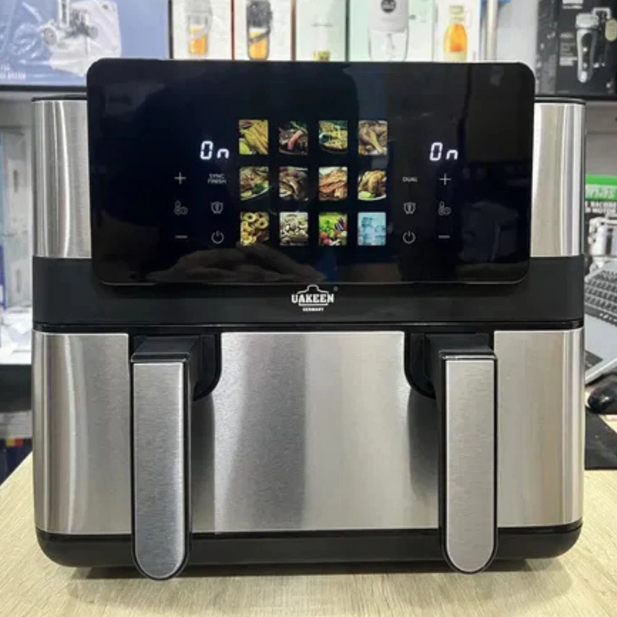 Аэрофритюрница "UAKEEN" ZL-1714, серебристая, электронное управление