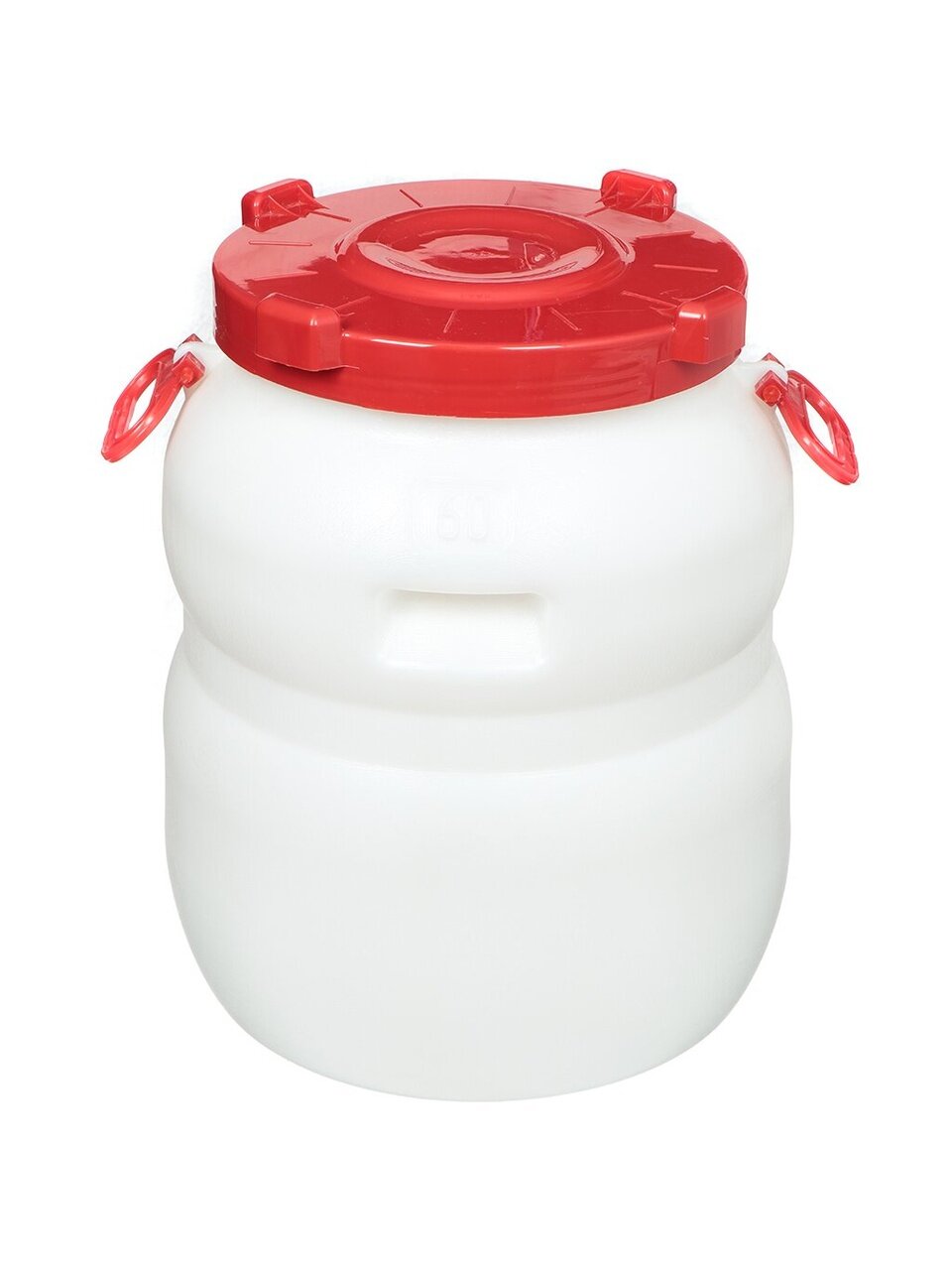 Бочка пластик пищевая 60 л круглая с ручками с широким горлом повышенной прочности Радиан