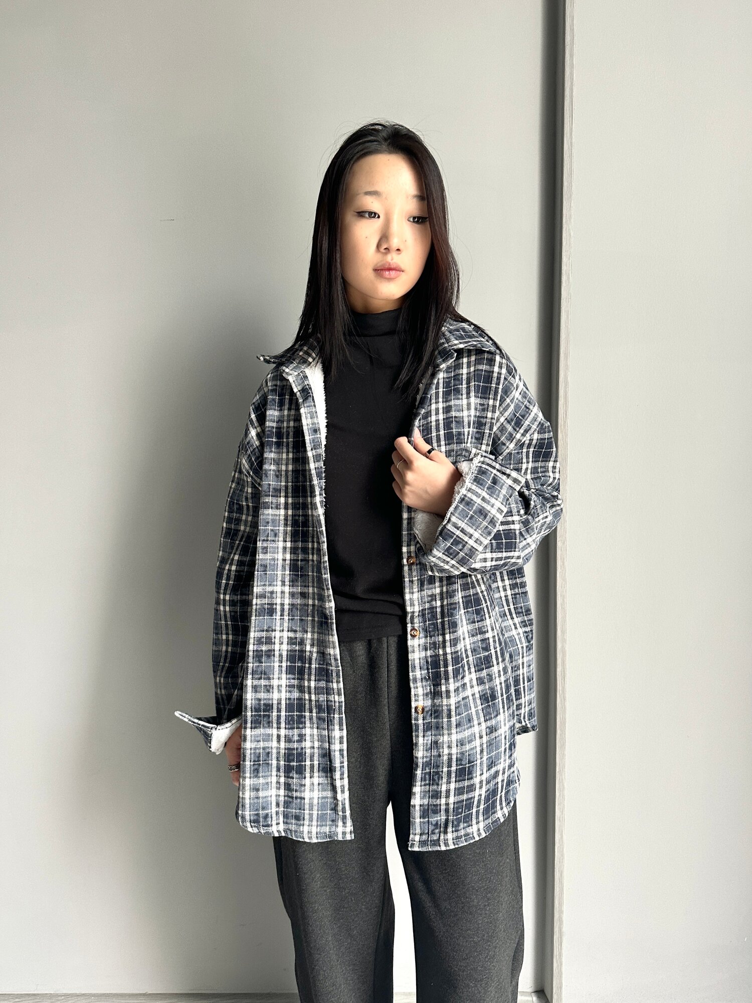 Рубашка INK Черный, синий, красный, размер Std, синий — фото 1