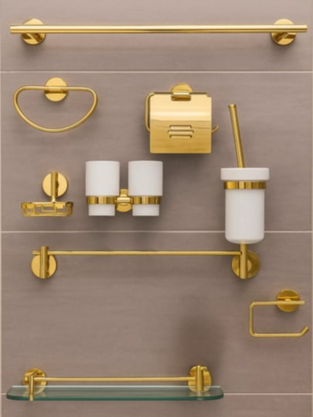 Набор аксессуаров для ванной комнаты Jasee из металла и керамики