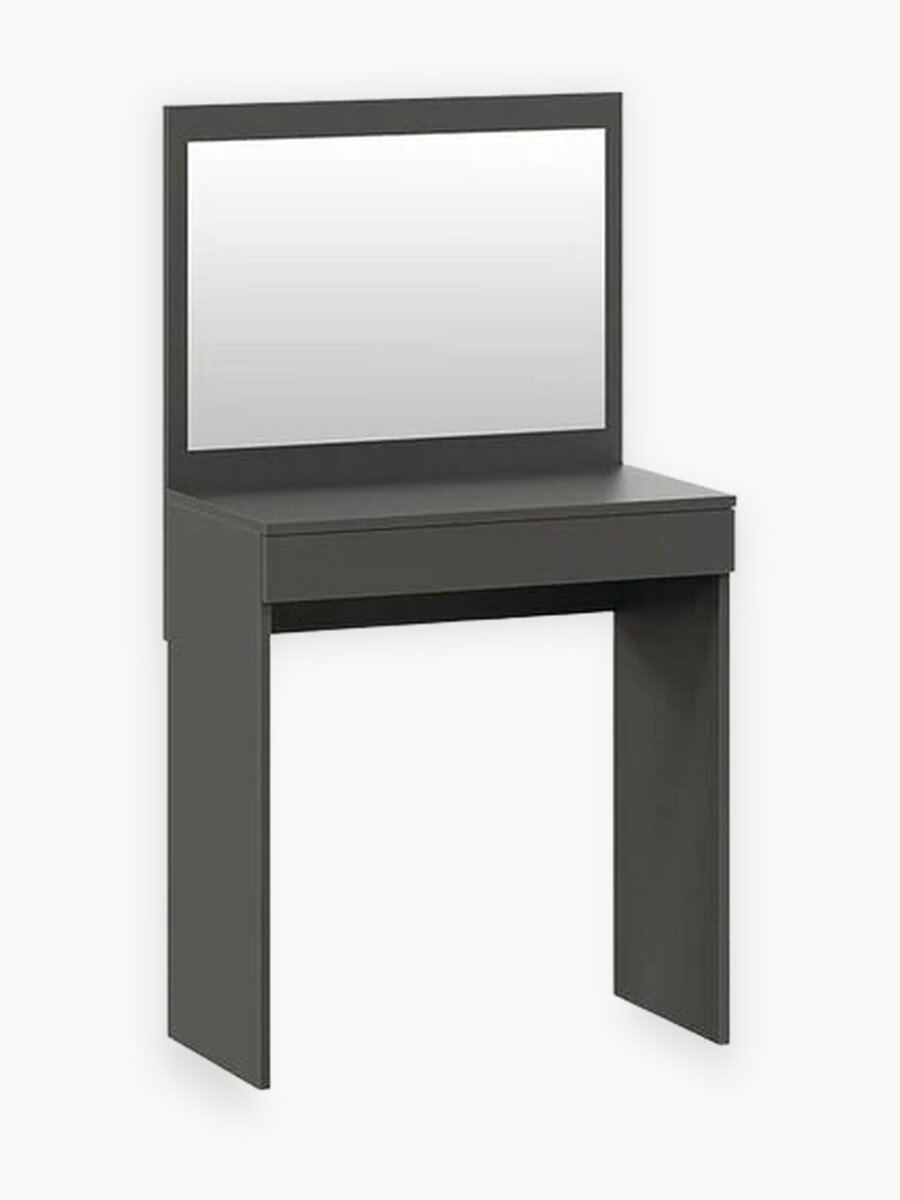 Туалетный столик с зеркалом и ящиком Никки Тип 1, Графит серый