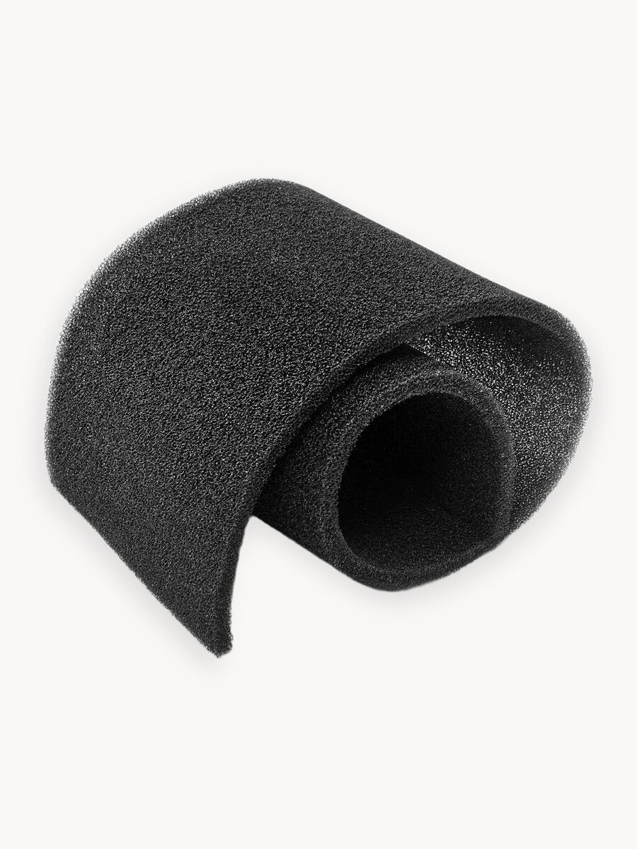 Фильтрующий материал, ппу ретикулированный поролон для фильтра, для пылесоса, для аквариума, для ПК черный 615x130x7мм - 40ppi