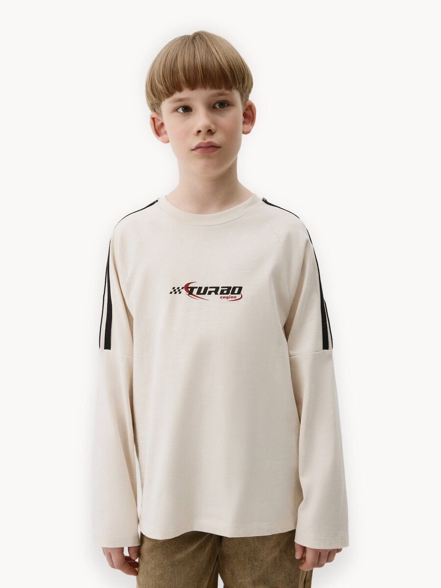 Джерси Sela, размер 140, серо-бежевый