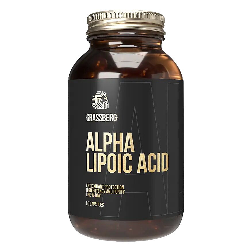 Grassberg Alpha Lipoic Acid Альфа Липоевая кислота 60 мг капсулы массой 500 мг 60 шт