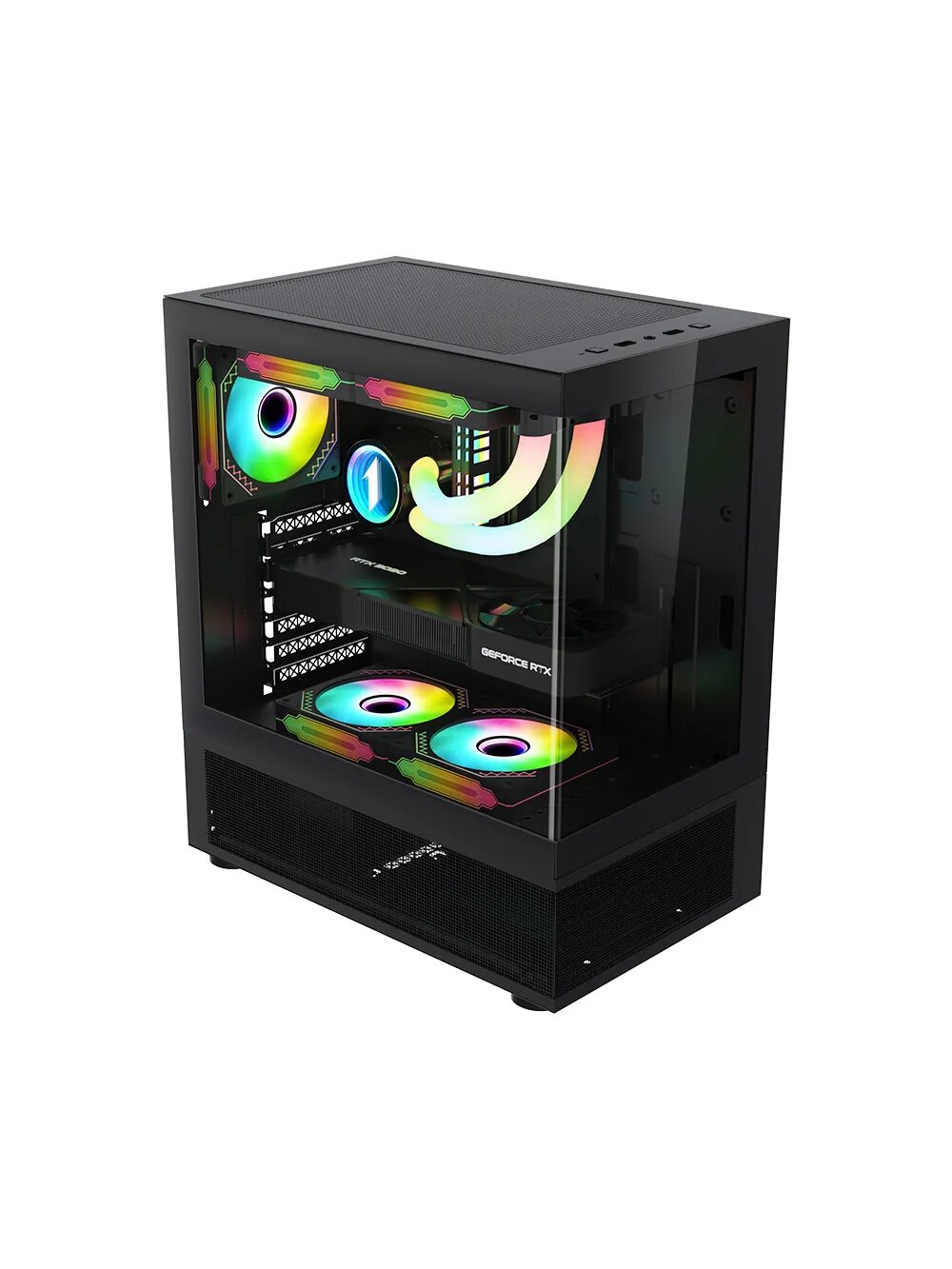 Корпус для ПК 1STPLAYER MIKU Mi7-A черный, Full Tower, 1*USB 3.0, без блока питания