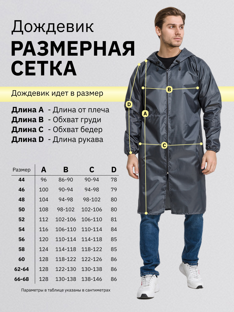 Плащ-дождевик ФЕДОР СУМКИН, размер 50, темно-серый — фото 1