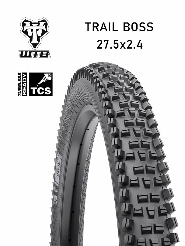 Покрышка бескамерная 27.5x2.4 WTB Trail Boss TCS Slash Guard Light/TriTec Fast Rolling tire (Wide)