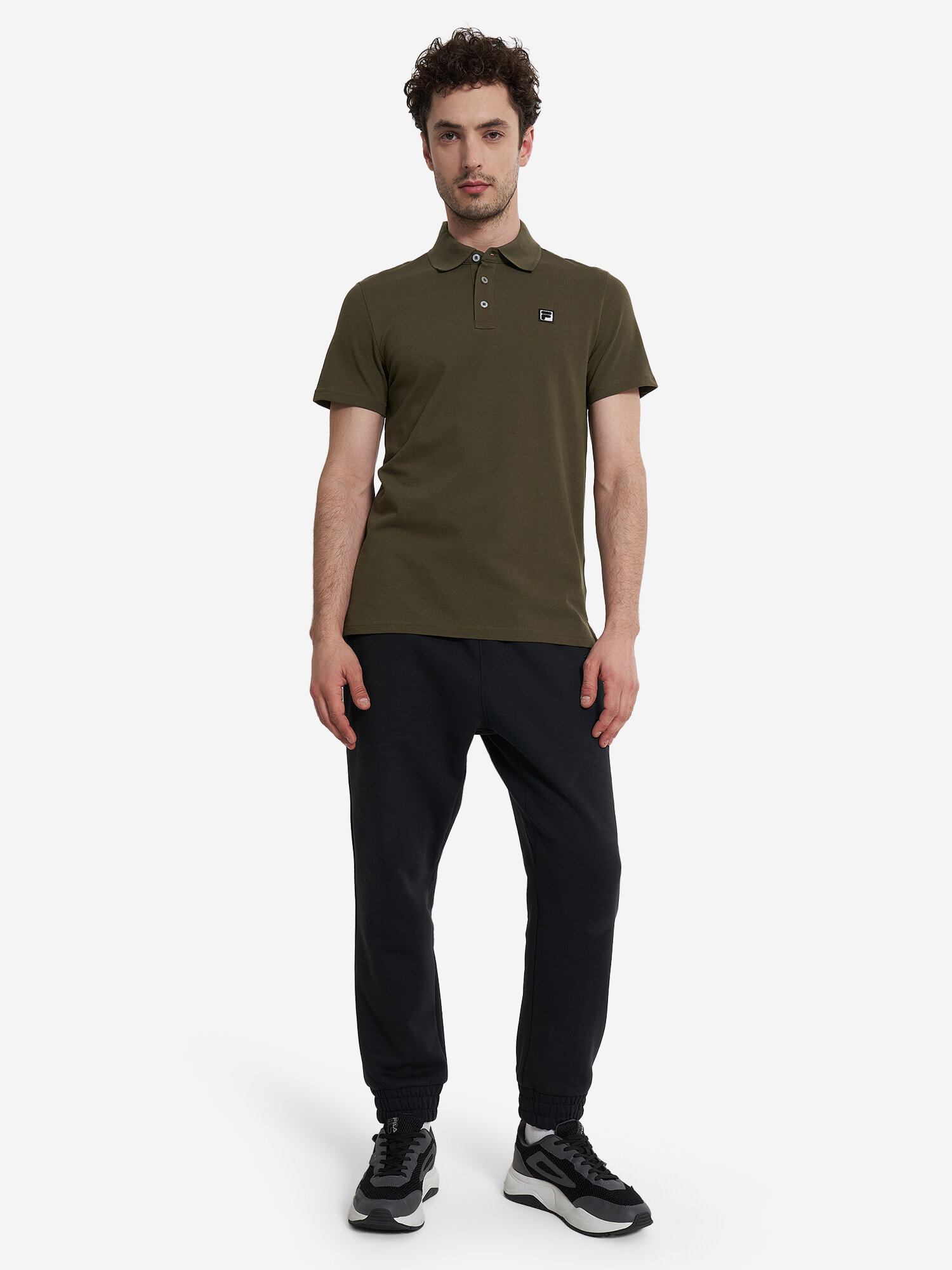 Поло Fila, размер 48, милитари — фото 1