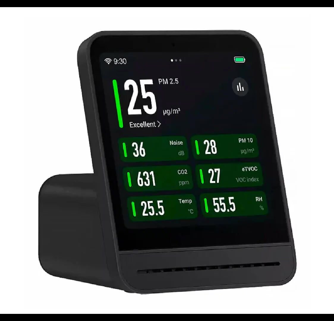 Монитор качества воздуха Qingping Air Monitor CGS2 black, черный — фото 1