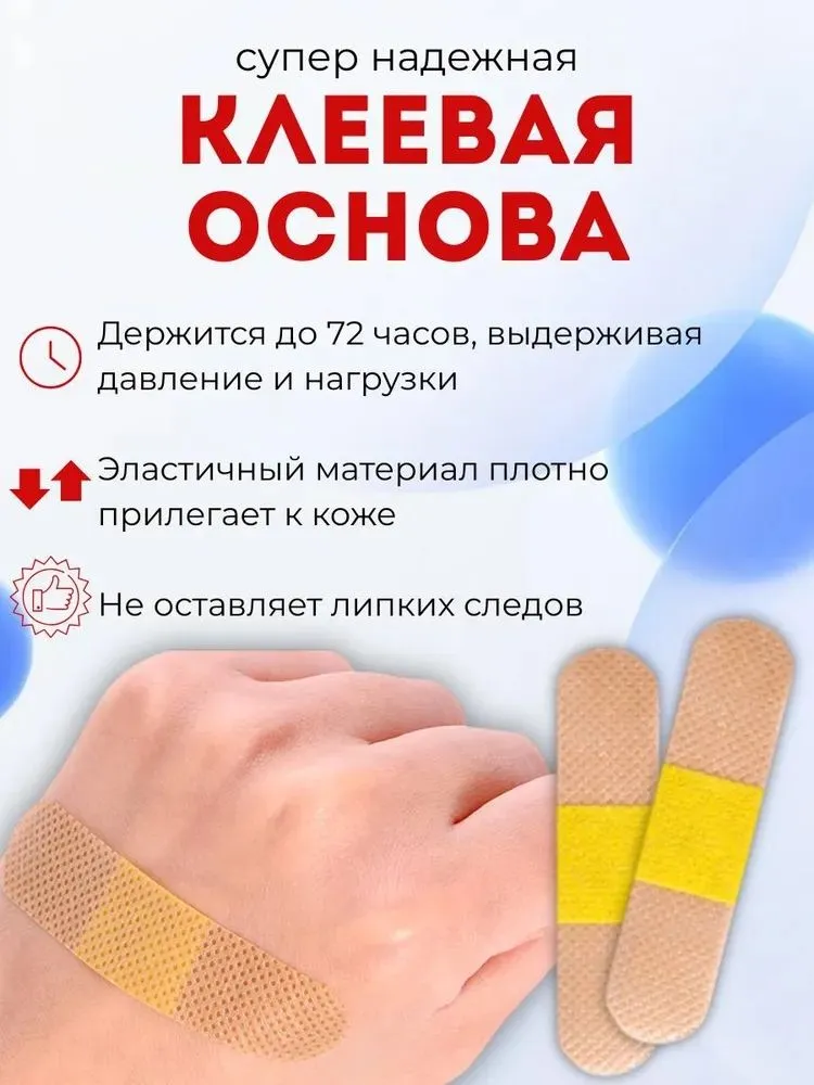 Изображение Пластырь Medicare с антисептиком и акринолом 70 х18 мм.100 штук