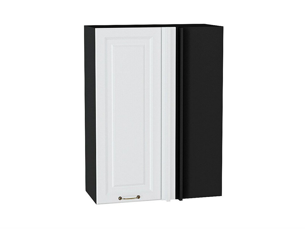 VVT Шкаф верхний прямой угловой Ницца Graphite, Белый, 920 В*Ш*Г 920*700*345, фасад МДФ Белый, корпус Graphite Белый