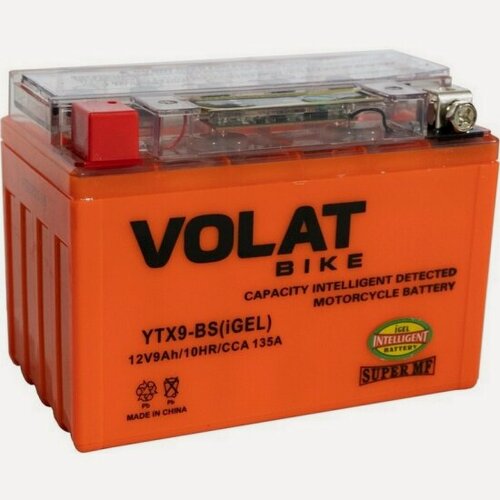 Изображение товара Аккумулятор Volat , 150x87x107, прямая полярность, 9 Ач, YTX9-BS(iGEL)