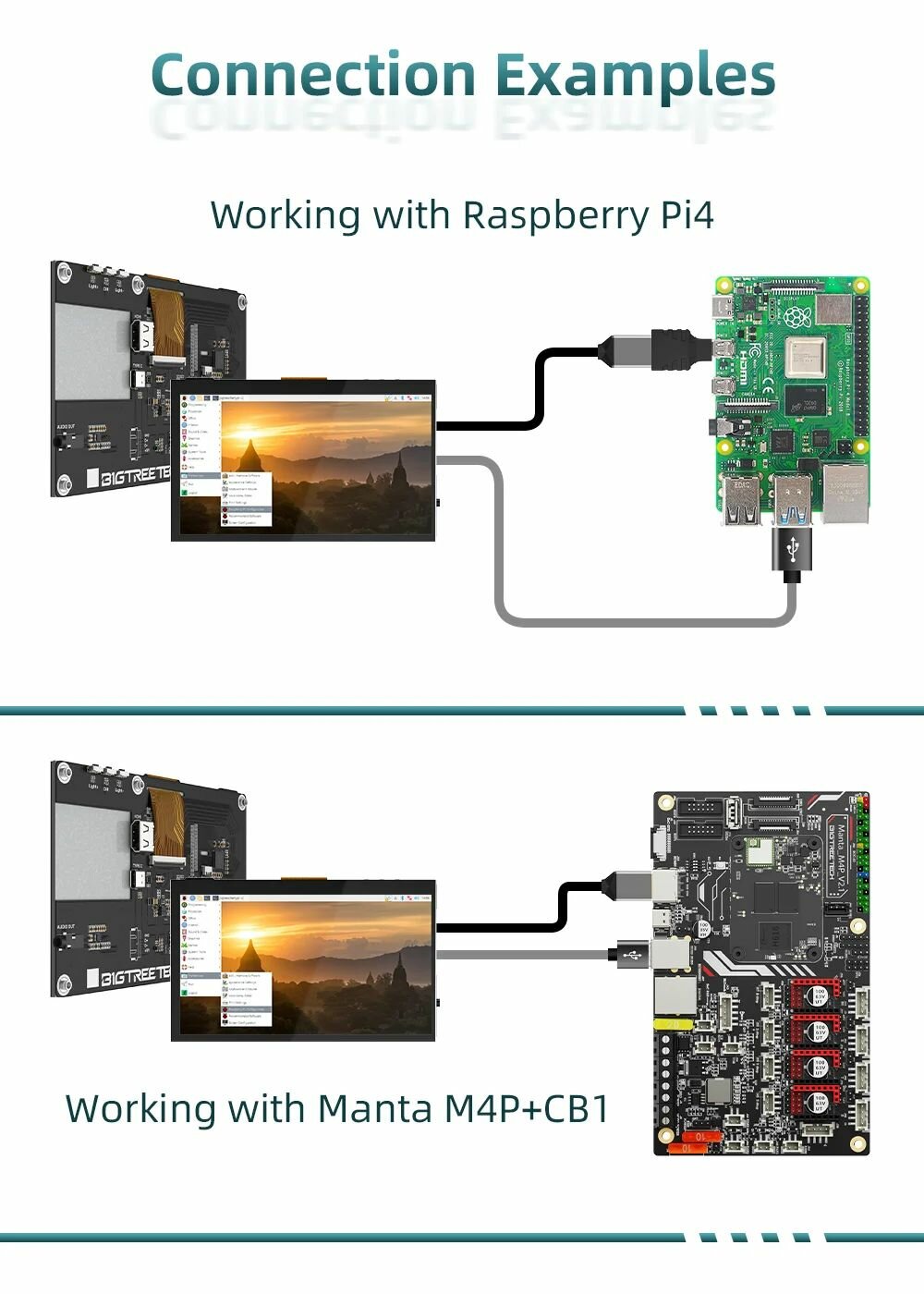 BIGTREETECH HDMI Touch Screen 7 дюймов для 3д принтера HDMI7 V1.2 — фото 1
