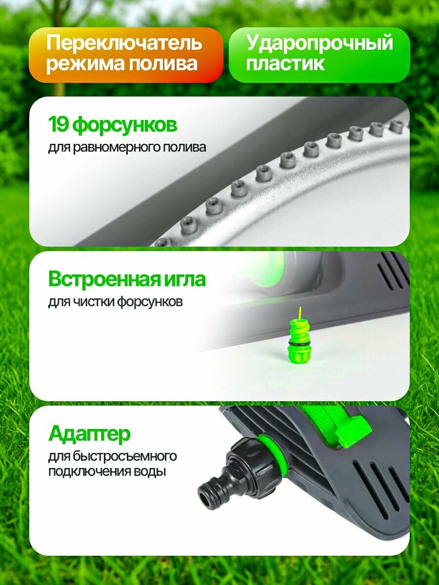 Разбрызгиватель/дождеватель для полива, поливалка для газона — фото 1