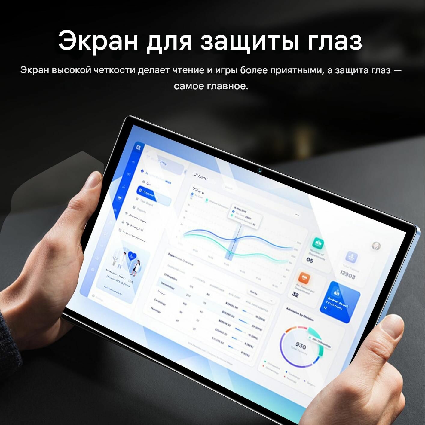 Планшетный компьютер BDF, K107, 10,1 дюйма, 4 ГБ/64 ГБ, для видеозвонков и обучения детей, белый
