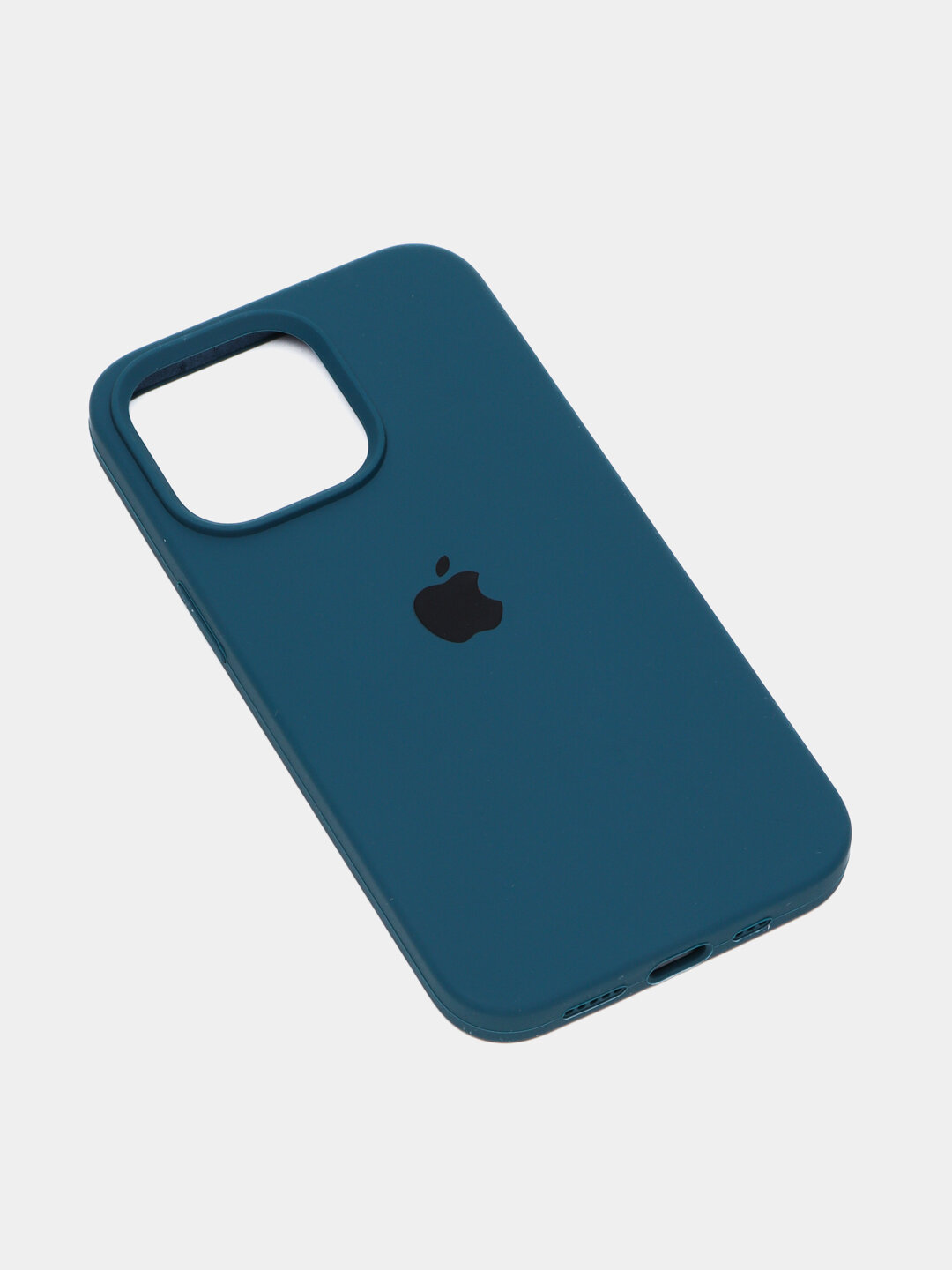 Чехол для iPhone 14 Pro Max, силиконовый, ударопрочный, приятный на ощупь, синий — фото 1