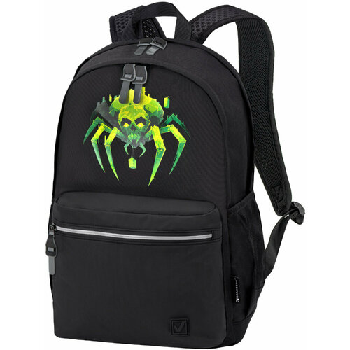 Рюкзак мужской женский, школьный спортивный городской, для подростка черный, 2 отделения, 46х31х15 см, Brauberg Fashion City, 273839