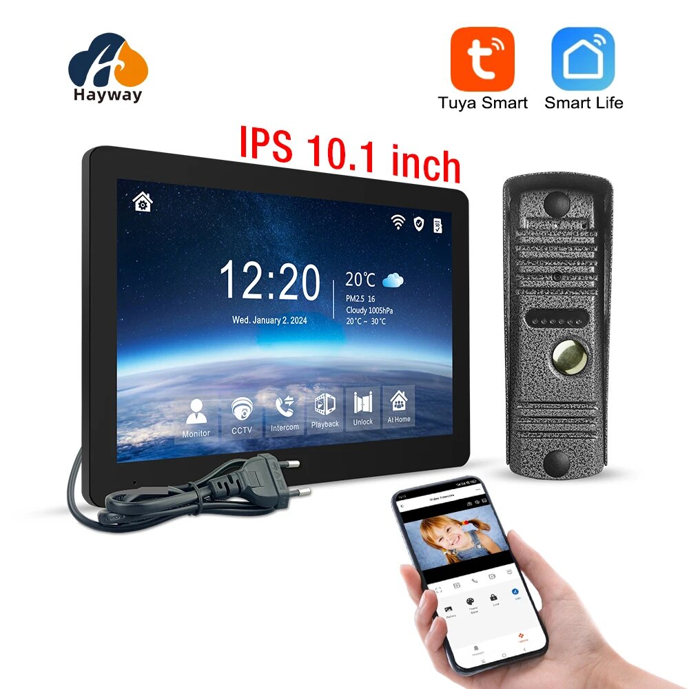 Видеодомофон Hayway Tuya 10 дюймов