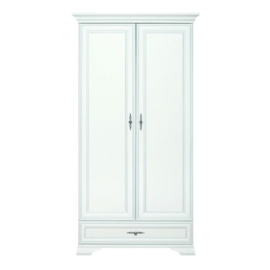 Шкаф двустворчатый БРВ-Мебель Кентаки SZF2D1S белый ш. 100 см, в. 198 см, гл. 61 см
